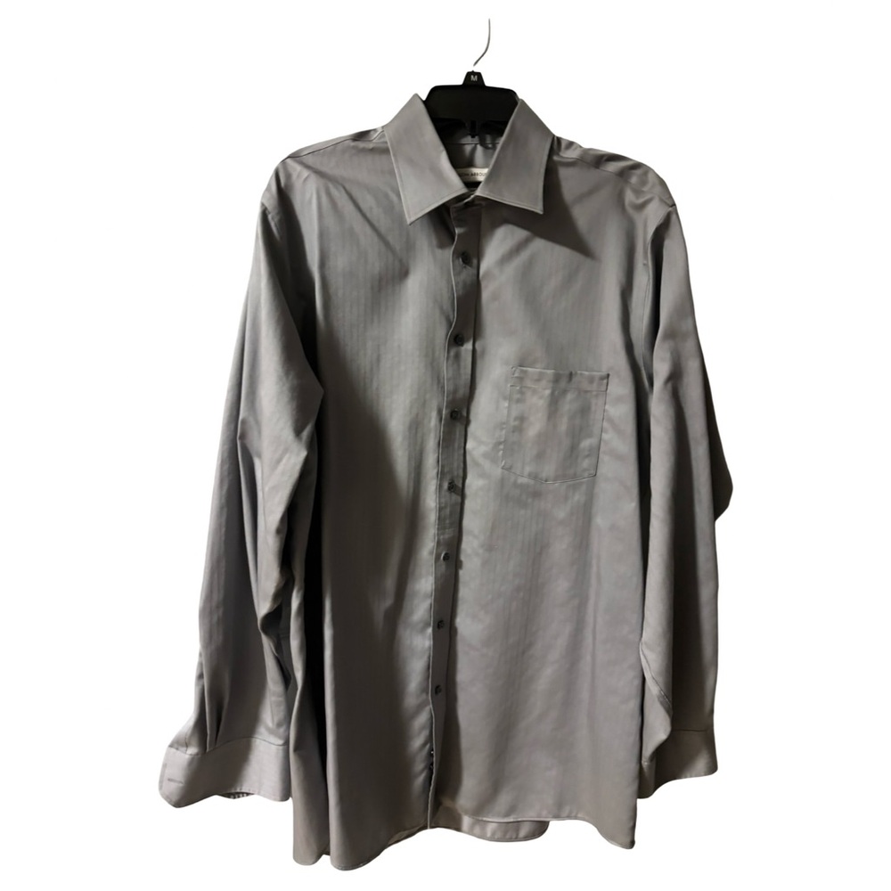 Joseph Abboud Men's Gray Dress Shirt - Long Sleeve Size 17 Tall